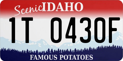 ID license plate 1T0430F