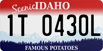 ID license plate 1T0430L