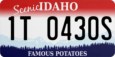 ID license plate 1T0430S