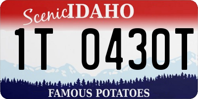 ID license plate 1T0430T