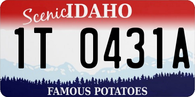 ID license plate 1T0431A