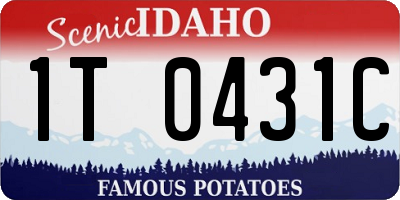 ID license plate 1T0431C
