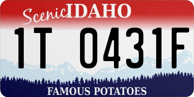 ID license plate 1T0431F