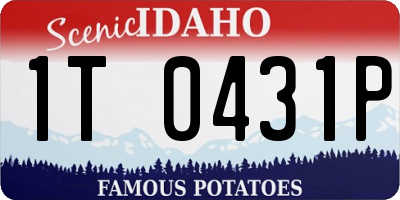 ID license plate 1T0431P