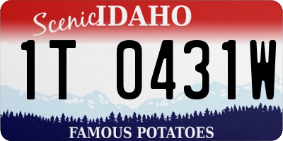 ID license plate 1T0431W