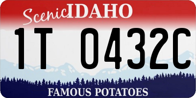 ID license plate 1T0432C