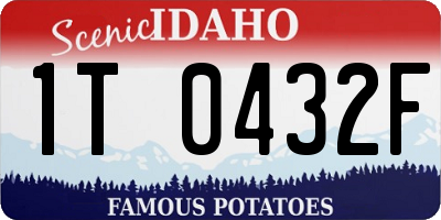 ID license plate 1T0432F