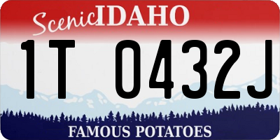 ID license plate 1T0432J