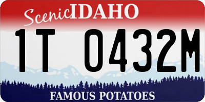 ID license plate 1T0432M