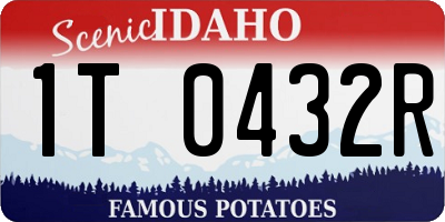 ID license plate 1T0432R