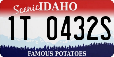 ID license plate 1T0432S