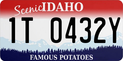 ID license plate 1T0432Y