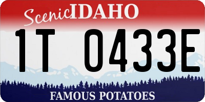 ID license plate 1T0433E