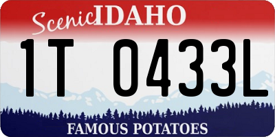 ID license plate 1T0433L