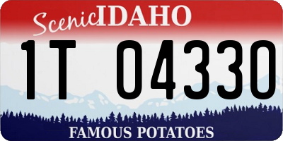 ID license plate 1T0433O