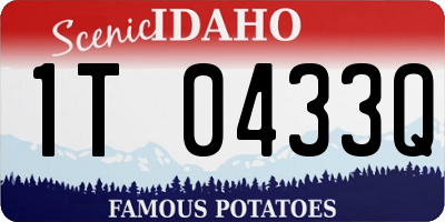 ID license plate 1T0433Q