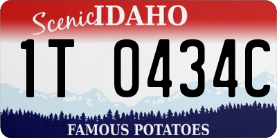 ID license plate 1T0434C