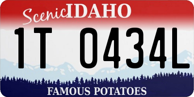ID license plate 1T0434L
