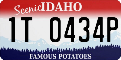 ID license plate 1T0434P
