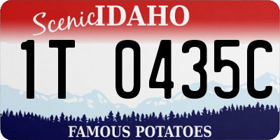ID license plate 1T0435C