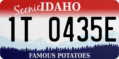 ID license plate 1T0435E
