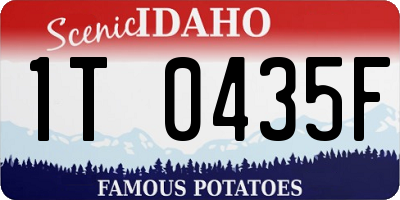ID license plate 1T0435F