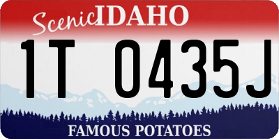ID license plate 1T0435J
