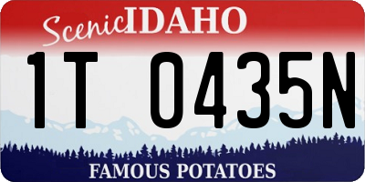 ID license plate 1T0435N