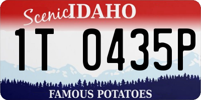 ID license plate 1T0435P