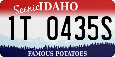 ID license plate 1T0435S