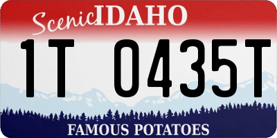 ID license plate 1T0435T
