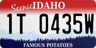 ID license plate 1T0435W