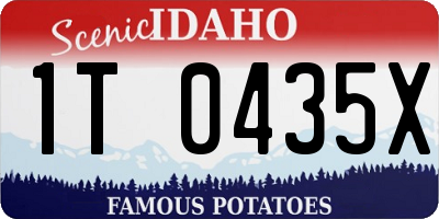 ID license plate 1T0435X