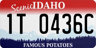 ID license plate 1T0436C
