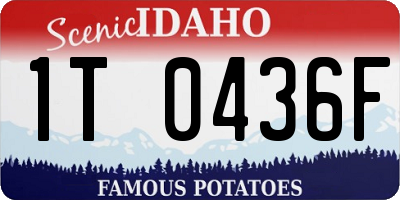 ID license plate 1T0436F