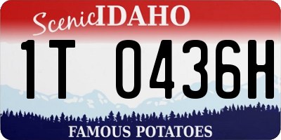 ID license plate 1T0436H