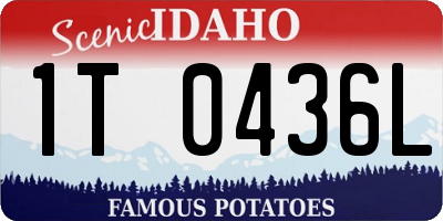 ID license plate 1T0436L