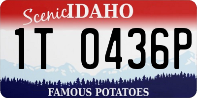 ID license plate 1T0436P