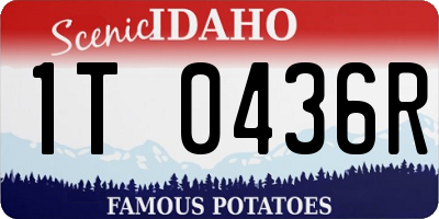 ID license plate 1T0436R