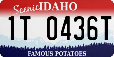 ID license plate 1T0436T