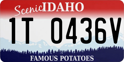 ID license plate 1T0436V