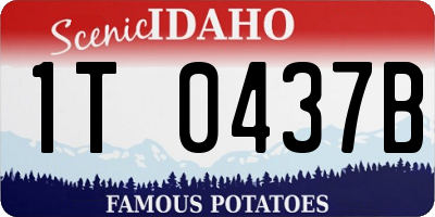 ID license plate 1T0437B
