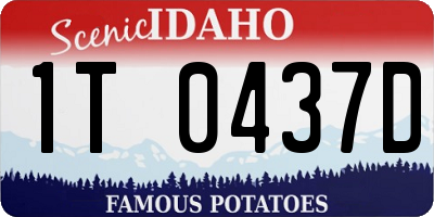 ID license plate 1T0437D