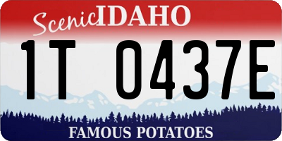 ID license plate 1T0437E