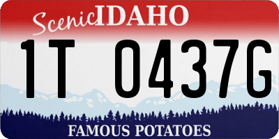 ID license plate 1T0437G