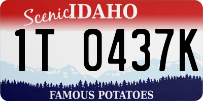 ID license plate 1T0437K