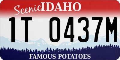 ID license plate 1T0437M