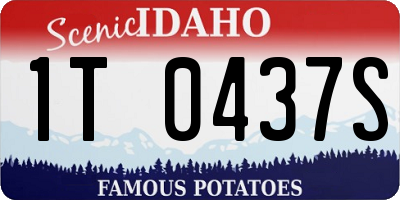 ID license plate 1T0437S