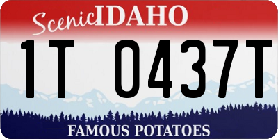 ID license plate 1T0437T
