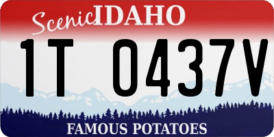 ID license plate 1T0437V